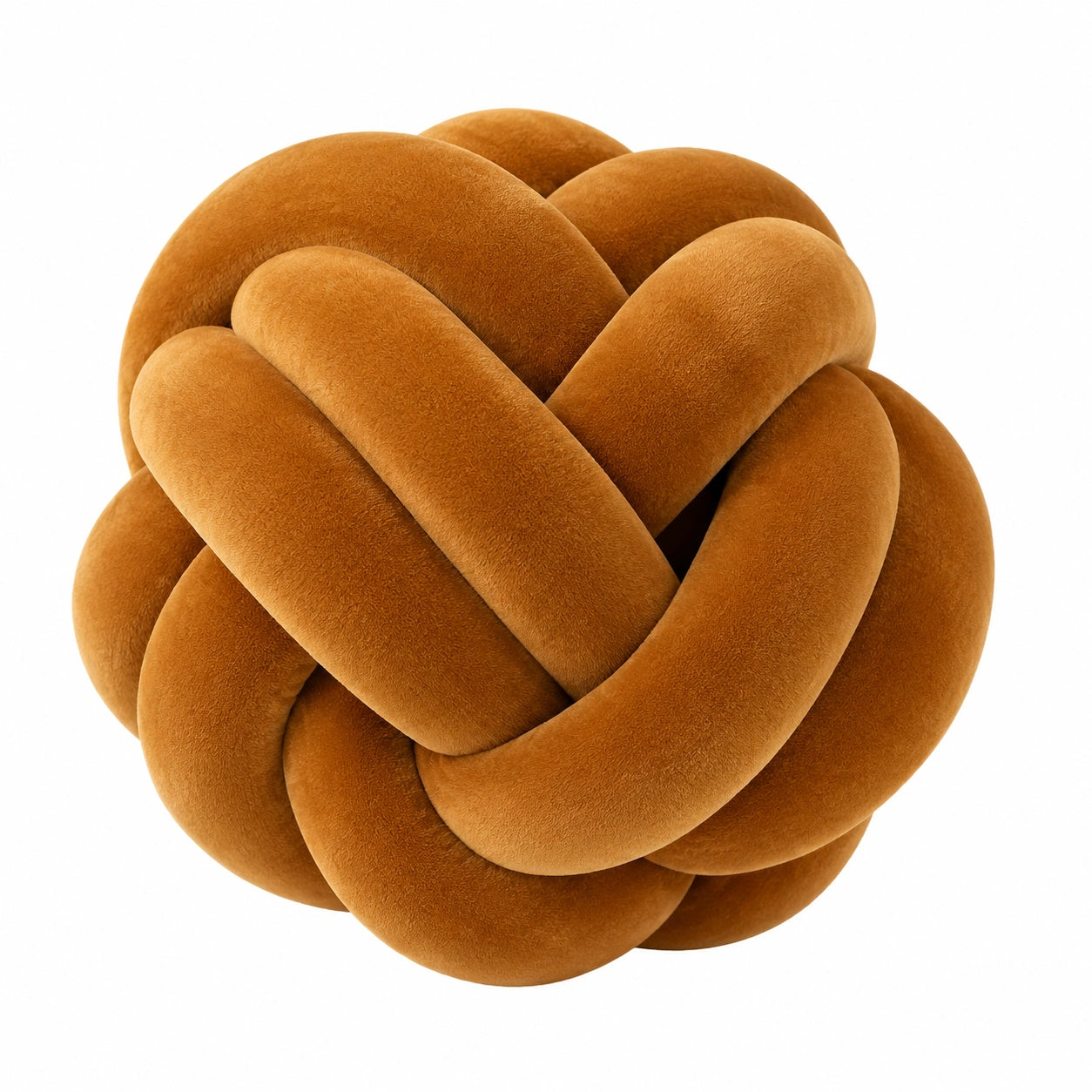 Knotenkissen 30 cm Polyester Braun Dekoratives Sofakissen