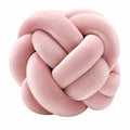 Knotenkissen 30 cm Rosa samtige Textiloberfläche dekorativ