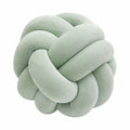 Knotenkissen 30 cm aus Polyester in Salbeigrün mit weicher Samtoberfläche