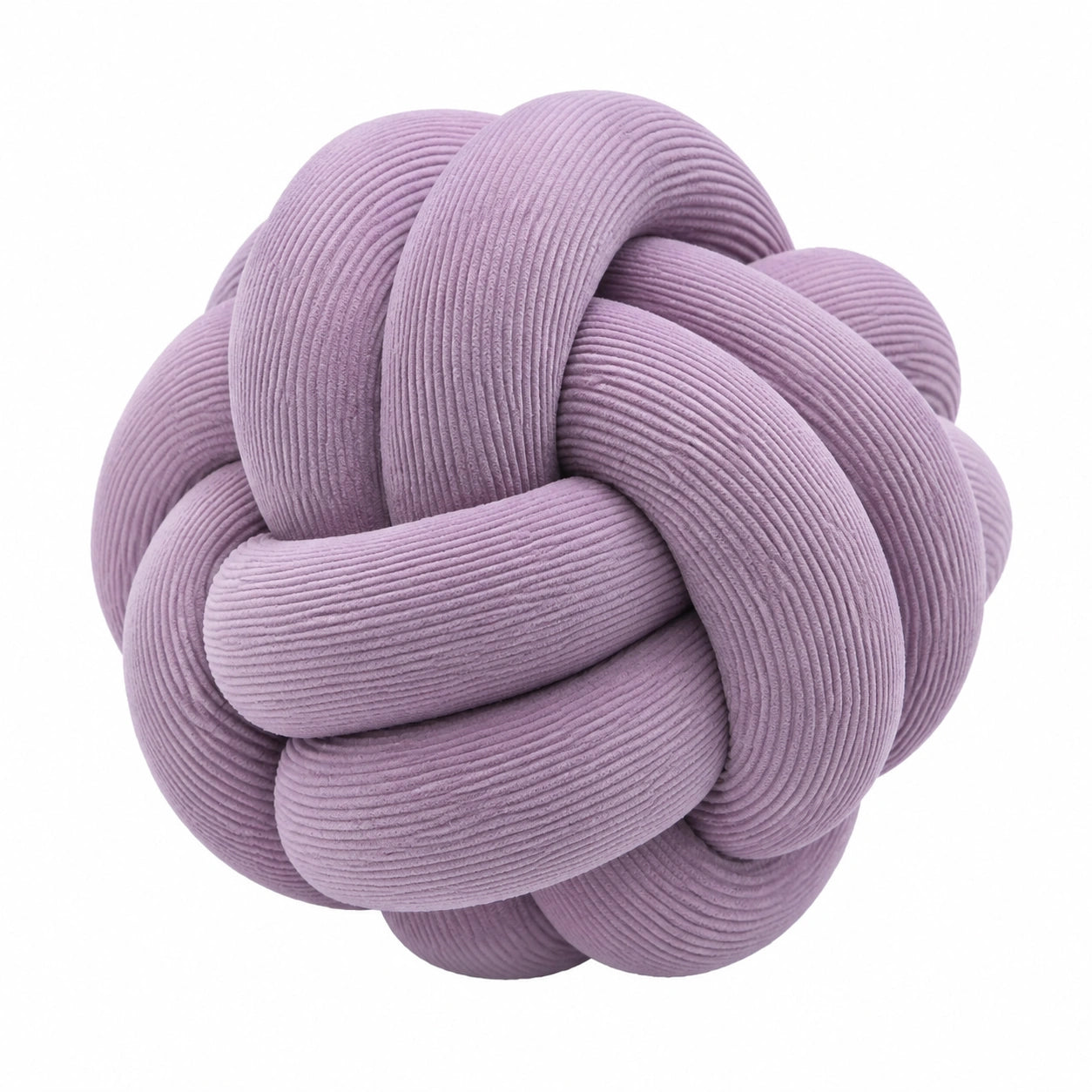 Knoten-Kissen 30 cm aus geripptem Stoff in Lila als Dekokissen