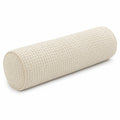 Nackenrolle 20 x 50 cm Webstoff Creme zylindrisches Dekokissen