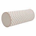 Nackenrolle 20 x 50 cm Beige Creme Webstoff mit Flechtmuster