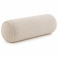Nackenrolle 20 x 50 cm Bouclé Creme - weiches Zierkissen für Sofa und Bett