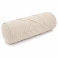 Nackenrolle 20 x 50 cm Creme Textil mit Strukturmuster dekorativ