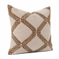 Dekokissen 45 x 45 cm aus Polyester in Beige Braun mit Strukturmuster