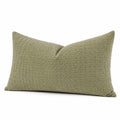 Dekokissen 50 x 30 cm Textil Salbeigrün gewebte Struktur 2er Set